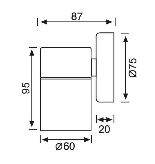 1X35W GU 10 KROM BAHÇE APLİK JUPİTER