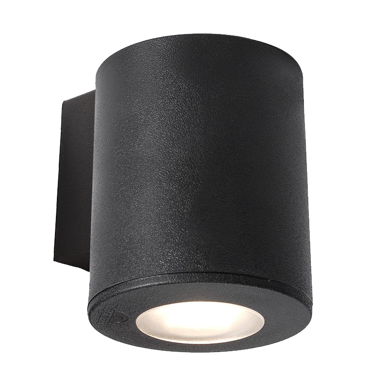 FRANCA 90 1L WALL BLACK FROSTED GU10 LED 6W CCT SE