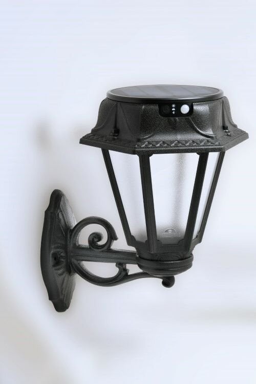 BISSO/ROSETTA BLACK FROSTED SOLAR LED 150 PIR CCT